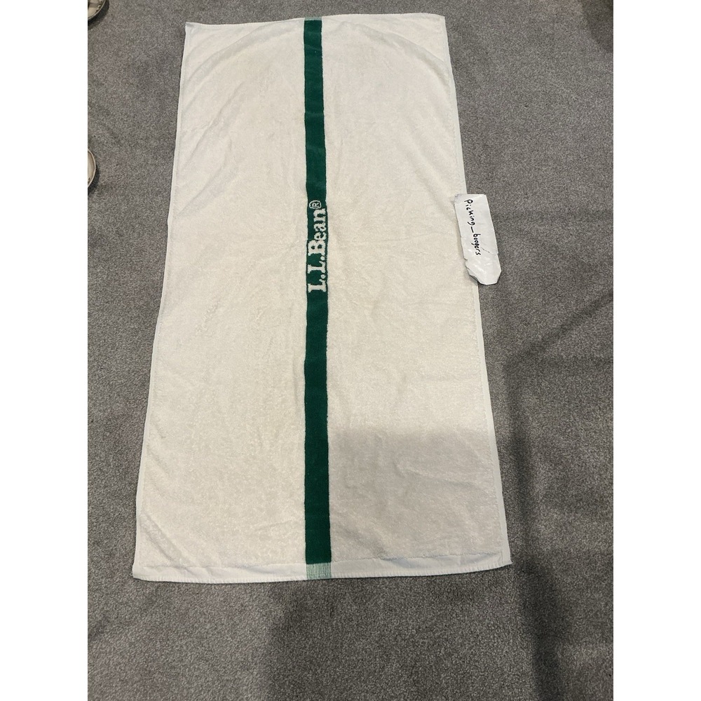 Vintage Bath Beach Towel LL BEAN Cotton Made In USA